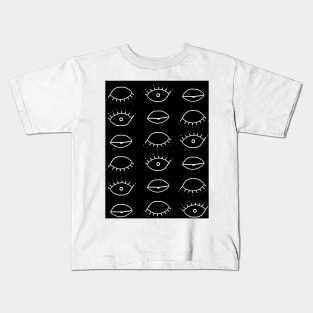 Three eyes pattern on black Kids T-Shirt